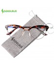 SOOLALA kocie oko pół-rimless blokujące niebieskie światło filtr okulary rama kobiety niebieskie światło blokowanie przeciw prom