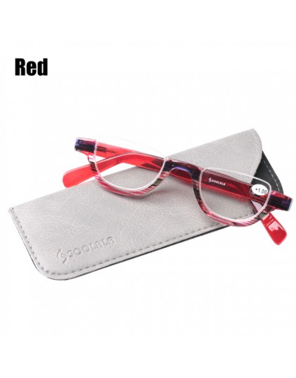 SOOLALA płasko zakończony pół-rimless okulary do czytania kobiety mężczyźni 2018 nowe tanie okulary do czytania w prezbiopii ze 