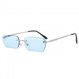 YOOSKE okulary przeciwsłoneczne bezramkowe damskie luksusowe markowe okulary przeciwsłoneczne kocie oczy męskie vintage retro kw