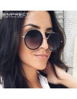 SIMPRECT Vintage okrągłe okulary przeciwsłoneczne damskie 2020 okulary w stylu Retro luksusowy gatunku projektanta okulary przec