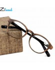 Zilead Retro owalne imitacja drewna wzór okulary do czytania dla kobiet i mężczyzn żywica HD okulary do czytania nadwzroczność o