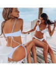 Peachtan seksowne bikini 2020 Mujer stroje kąpielowe kobiety biquinis Feminino kąpiących Ruffles strój kąpielowy push up strój k