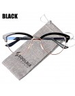 SOOLALA kocie oko pół-rimless blokujące niebieskie światło filtr okulary rama kobiety niebieskie światło blokowanie przeciw prom