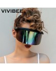 VIVIBEE nicki minaj kobiety Visor okulary 2020 trendy produkt lustro zabawy odcienie UV400 mody