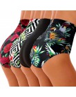 Hirigin wysokiej talii Bikini szorty Plus Size kobiet spodnie strój kąpielowy kwiat Sexy strój kąpielowy 2019 nowych kobiet Biki