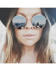 Evrfelan nowe lusterko damskie okulary mężczyźni Retro okrągłe okulary kobieta moda Unisex okulary metalowa rama gafas de sol