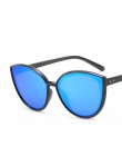 COOYOUNG moda okulary przeciwsłoneczne cat eye kobiety marka projektant Vintage Trend panie lekka rama z tworzywa sztucznego kol