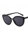 COOYOUNG moda okulary przeciwsłoneczne cat eye kobiety marka projektant Vintage Trend panie lekka rama z tworzywa sztucznego kol