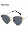 ZXWLYXGX 2018 nowe okulary przeciwsłoneczne cat eye kobiety marka Trendy przyciemniane kolor Vintage Shaped okulary Famle w kszt