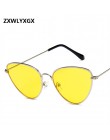 ZXWLYXGX 2018 nowe okulary przeciwsłoneczne cat eye kobiety marka Trendy przyciemniane kolor Vintage Shaped okulary Famle w kszt