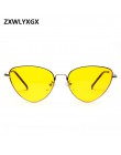 ZXWLYXGX 2018 nowe okulary przeciwsłoneczne cat eye kobiety marka Trendy przyciemniane kolor Vintage Shaped okulary Famle w kszt