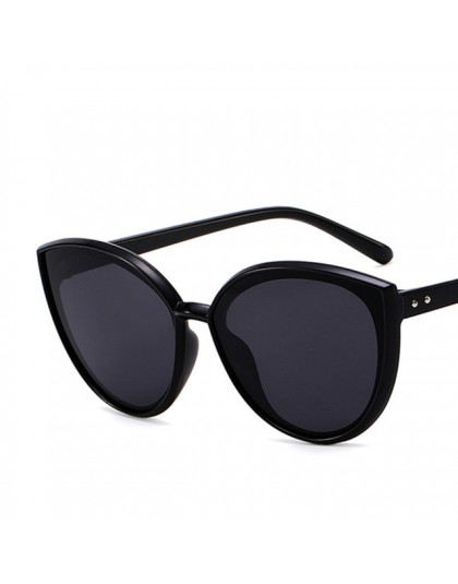 COOYOUNG moda okulary przeciwsłoneczne cat eye kobiety marka projektant Vintage Trend panie lekka rama z tworzywa sztucznego kol