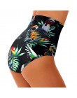 Hirigin wysokiej talii Bikini szorty Plus Size kobiet spodnie strój kąpielowy kwiat Sexy strój kąpielowy 2019 nowych kobiet Biki