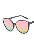 COOYOUNG moda okulary przeciwsłoneczne cat eye kobiety marka projektant Vintage Trend panie lekka rama z tworzywa sztucznego kol