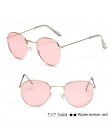 Evrfelan nowe lusterko damskie okulary mężczyźni Retro okrągłe okulary kobieta moda Unisex okulary metalowa rama gafas de sol