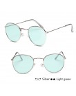 Evrfelan nowe lusterko damskie okulary mężczyźni Retro okrągłe okulary kobieta moda Unisex okulary metalowa rama gafas de sol