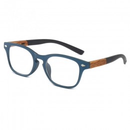Zilead Square imitacja drewna plastikowe czytanie Glasse dla kobiet i mężczyzn powiększające okulary do czytania z + 1.0to + 4.0
