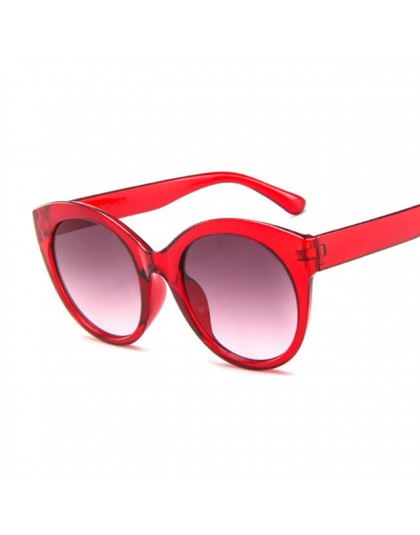 Nowe zabytkowe różowe okulary przeciwsłoneczne cat eye kobiety moda marka projektant lustro Cateye okrągłe okulary przeciwsłonec