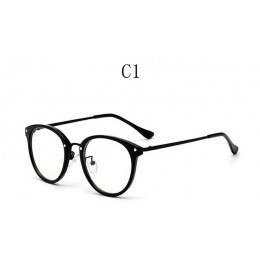 Okrągłe okulary Retro kobiety przezroczyste soczewki okulary kobieta klasyczny vintage trendy nit Speactacles okulary