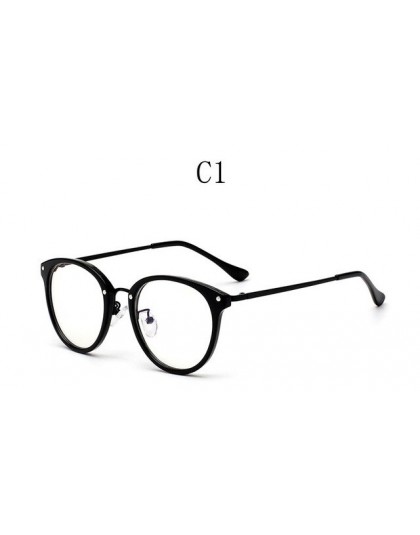 Okrągłe okulary Retro kobiety przezroczyste soczewki okulary kobieta klasyczny vintage trendy nit Speactacles okulary