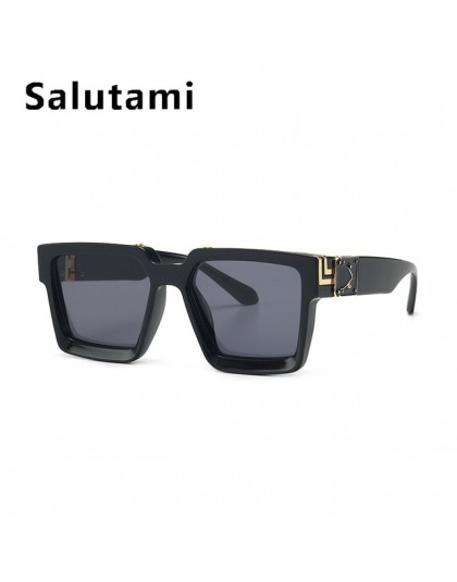 Vintage Square okulary przeciwsłoneczne damskie 2020 nowa luksusowa marka czarne okulary mężczyźni Oversize okulary kobiece eleg