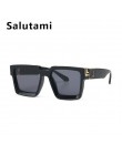 Vintage Square okulary przeciwsłoneczne damskie 2020 nowa luksusowa marka czarne okulary mężczyźni Oversize okulary kobiece eleg