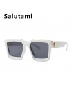 Vintage Square okulary przeciwsłoneczne damskie 2020 nowa luksusowa marka czarne okulary mężczyźni Oversize okulary kobiece eleg