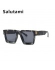 Vintage Square okulary przeciwsłoneczne damskie 2020 nowa luksusowa marka czarne okulary mężczyźni Oversize okulary kobiece eleg