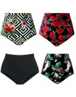 Hirigin wysokiej talii Bikini szorty Plus Size kobiet spodnie strój kąpielowy kwiat Sexy strój kąpielowy 2019 nowych kobiet Biki