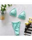 Dwuczęściowy strój kąpielowy dla kobiet bikini na wakacje gładki klasyczny wygodny modny seksowny
