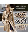 2019 New Fashion pas w lamparcie cętki kobiety wąż Zebra wzór w cętki pas biodrowy PU skóra złoty pierścień paski ze sprzączką d
