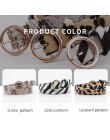 2019 New Fashion pas w lamparcie cętki kobiety wąż Zebra wzór w cętki pas biodrowy PU skóra złoty pierścień paski ze sprzączką d