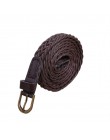 Nowe mody damski pasek krótkie dzianiny cukierkowe kolory Hamp liny pleciony pasek kobiet pas do sukni wysokiej jakości Ceinture