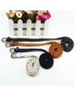 Nowe mody damski pasek krótkie dzianiny cukierkowe kolory Hamp liny pleciony pasek kobiet pas do sukni wysokiej jakości Ceinture