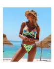 Bikini 2020 Mujer drukuj strój kąpielowy stroje kąpielowe kobiety brazylijski Bikini strój kąpielowy krzyżowe wiązanie stroje ką