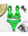 Peachtan seksowne bikini 2020 Mujer stroje kąpielowe kobiety biquinis Feminino kąpiących Ruffles strój kąpielowy push up strój k