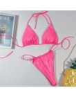 Dwuczęściowy strój kąpielowy dla kobiet bikini na wakacje gładki klasyczny wygodny modny seksowny