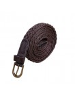 Nowe mody damski pasek krótkie dzianiny cukierkowe kolory Hamp liny pleciony pasek kobiet pas do sukni wysokiej jakości Ceinture