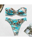 Seksowne bikini mikro zestaw 2020 drukuj kostium kąpielowy damski Bandeau strój kąpielowy z wysokim stanem kobiety lato kąpiącyc