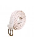 Nowe mody damski pasek krótkie dzianiny cukierkowe kolory Hamp liny pleciony pasek kobiet pas do sukni wysokiej jakości Ceinture