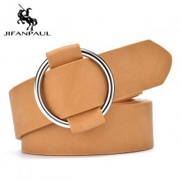 NO. ONEPAUL pasek damski moda retro pasek damski wysokiej jakości stop okrągła klamra luksusowe paski kobiece śliczne darmowa wy