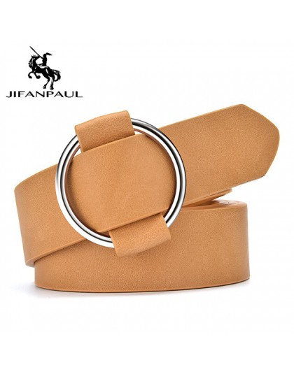 NO. ONEPAUL pasek damski moda retro pasek damski wysokiej jakości stop okrągła klamra luksusowe paski kobiece śliczne darmowa wy