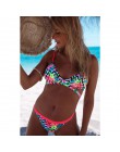 Bikini 2020 Mujer drukuj strój kąpielowy stroje kąpielowe kobiety brazylijski Bikini strój kąpielowy krzyżowe wiązanie stroje ką