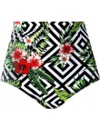 Hirigin wysokiej talii Bikini szorty Plus Size kobiet spodnie strój kąpielowy kwiat Sexy strój kąpielowy 2019 nowych kobiet Biki