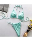 Dwuczęściowy strój kąpielowy dla kobiet bikini na wakacje gładki klasyczny wygodny modny seksowny