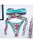 Seksowne bikini mikro zestaw 2020 drukuj kostium kąpielowy damski Bandeau strój kąpielowy z wysokim stanem kobiety lato kąpiącyc