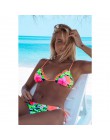 Bikini 2020 Mujer drukuj strój kąpielowy stroje kąpielowe kobiety brazylijski Bikini strój kąpielowy krzyżowe wiązanie stroje ką
