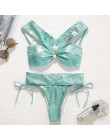 Seksowne bikini mikro zestaw 2020 drukuj kostium kąpielowy damski Bandeau strój kąpielowy z wysokim stanem kobiety lato kąpiącyc