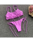Peachtan seksowne bikini 2020 Mujer stroje kąpielowe kobiety biquinis Feminino kąpiących Ruffles strój kąpielowy push up strój k