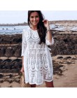 Seksowna narzutka na bikini kobiety strój kąpielowy Cover-up strój kąpielowy bikini Knitting stroje kąpielowe siatka plażowa suk